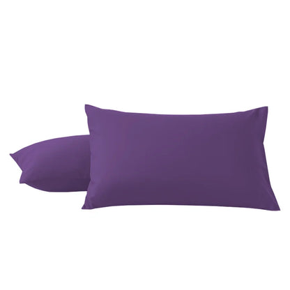 2Pcs Pack Microfiber Pillowcases Solid Color, Envelope Closure, Machine Washable, Woven Fabric, for Bedroom, Living Room
