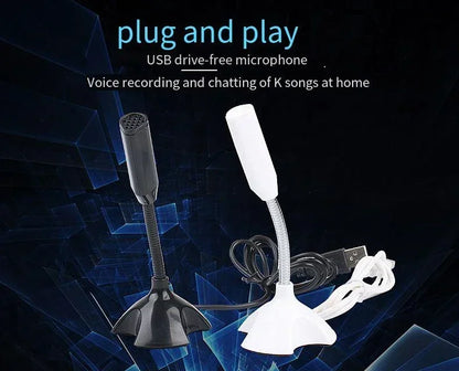 USB Microphone For Laptop And Computers Adjustable Studio Singing Gaming Streaming Mikrofon Stand Mic With Holder Desktop