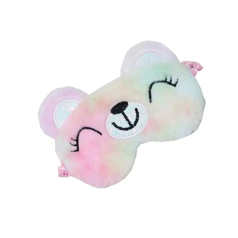 Cute Sleep Mask Eye Sort Bandage Plush Blindfold Cover Sleeping Dream For Girl Women Night Animal Eyepatch Nap Relax Health Care