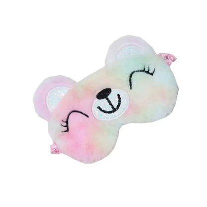 Cute Sleep Mask Eye Sort Bandage Plush Blindfold Cover Sleeping Dream For Girl Women Night Animal Eyepatch Nap Relax Health Care