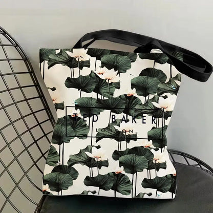 Fashion T-TED B-BAKERs Storage Bags Canvas Double-Sided Print Fashion Shoulder Tote Shopping Bag Gift Eco Handbags