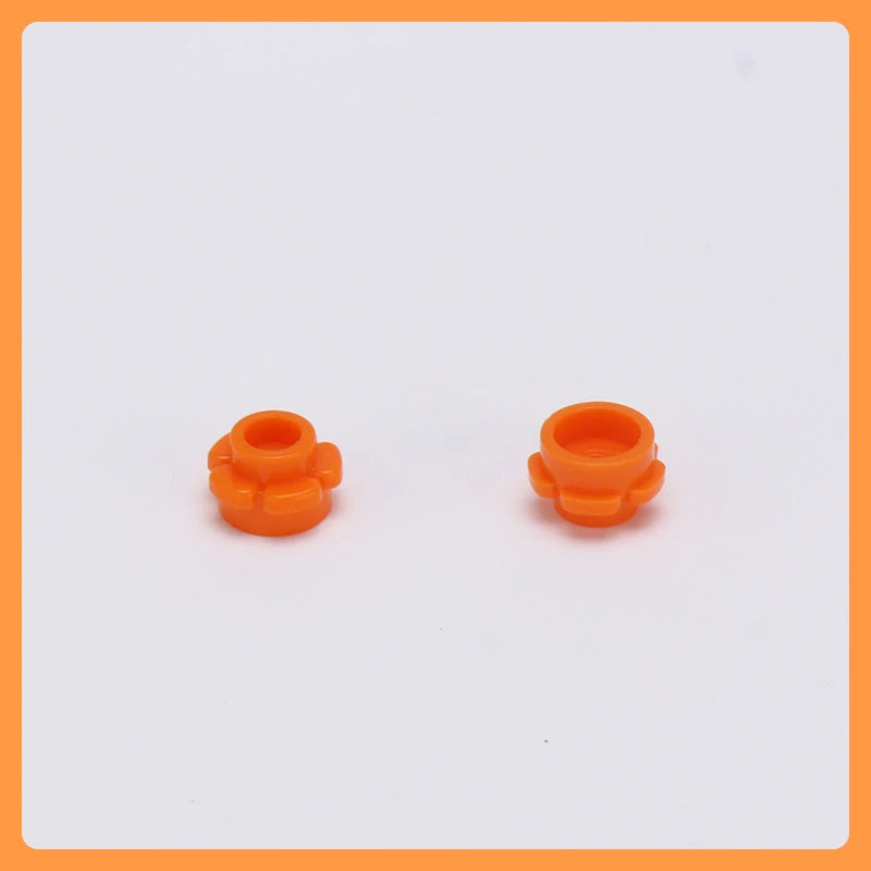 300PCS Moc bricks 24866 Round 1x1 with flower edge Compatible Building Blocks 5 petals flower parts DIY Assembles Creative Toy