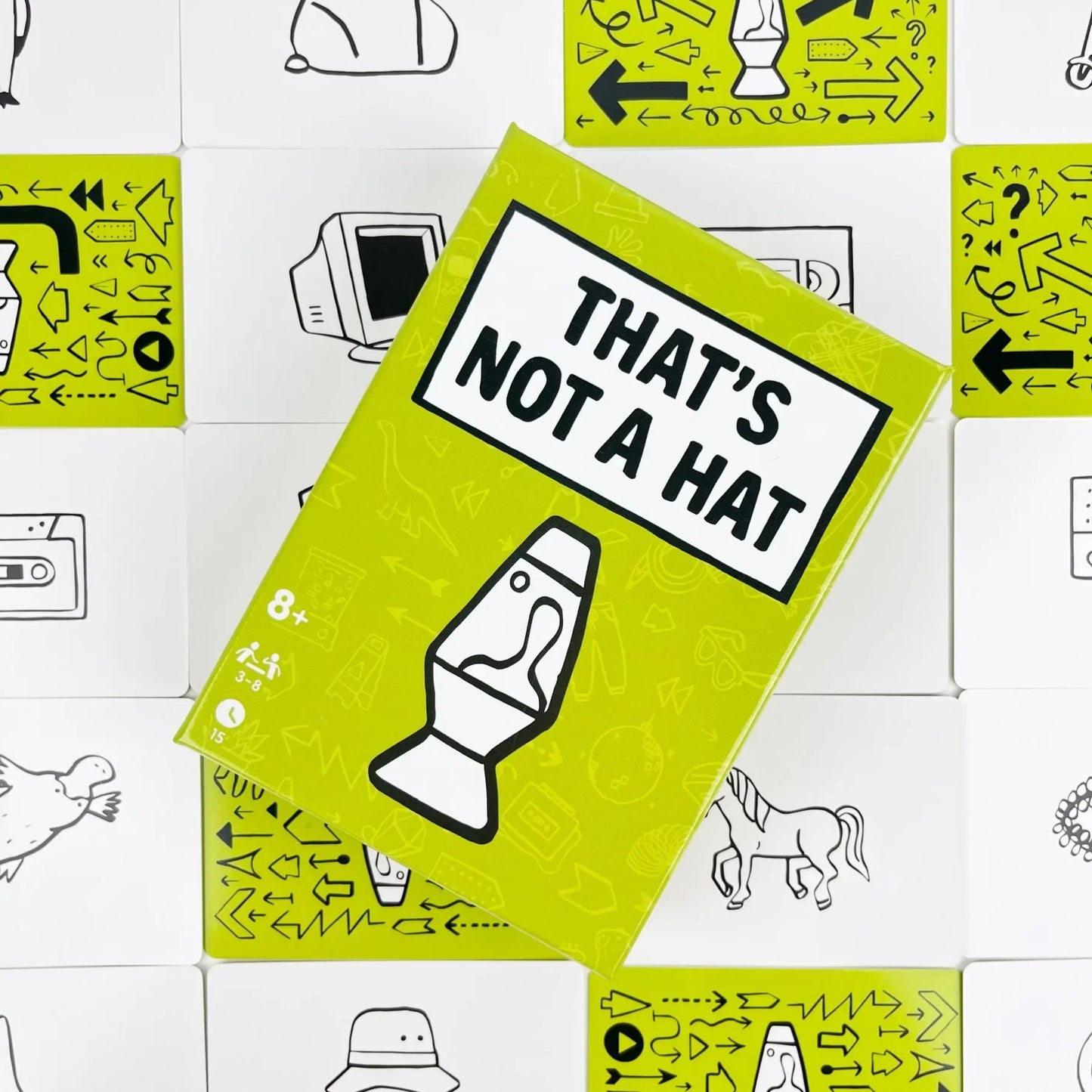 That’s Not a Hat 1-3 Board Game Party Game Set Bluff & Memory Card Game for 3–8 Players 110 Illustrated Cards & Rulebook