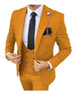 Solid Men's 3 Piece Suit Slim Fit Men Tuxedo Suit Party Wedding Prom Business One Button Peak Lapel Blazer Jacket Vest Pants Set