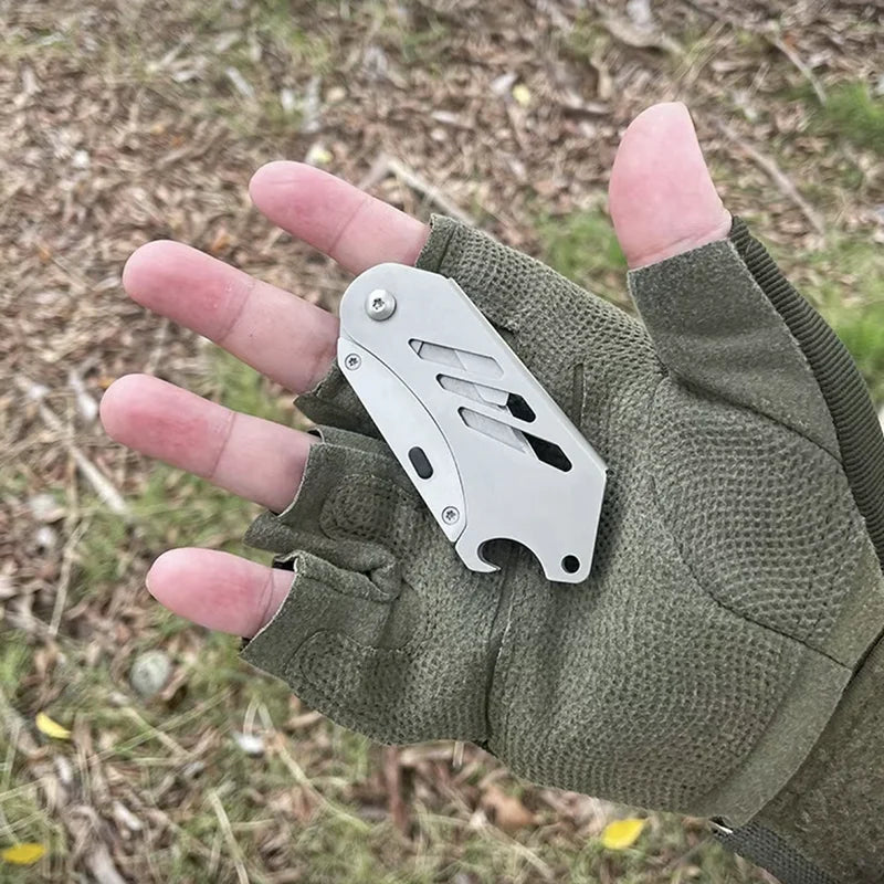Stainless Steel Folding Utility Knife Sharp Pocket Knife With Back Splint EDC Survival Tool Corkscrew Replaceable SK5 Blade