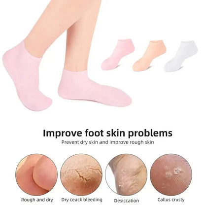 1-5pairs Moisturizing Foot Socks,Silicone Socks for Dry Cracked Feet Women's Foot Socks Cracked Dead Skin Remove Protector