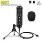 Metal USB Microphone,with Headphone Output,Volume and Echo Control,Mute Button,Condenser Gaming Mic for PC/Laptop,for Singing