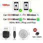 EKIY 2in1 Wireless CarPlay Dongle Wireless Android Auto Adapter Car Intelligent Systems AI Smart Box For Car With Wired CarPlay