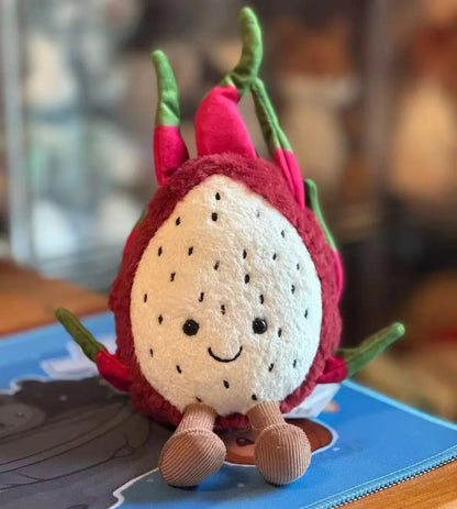 *JC Kawaii Coral Coconut Lemon Plush Toys Doll Coconut Soft Decor Guitar Plush Soothing Bedroom Companion Decor Exquisite Gifts