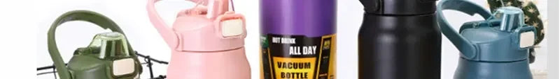 1.5L Large Capacity Stainless Steel Thermos Bottle, Portable Vacuum Insulated Water Tumbler