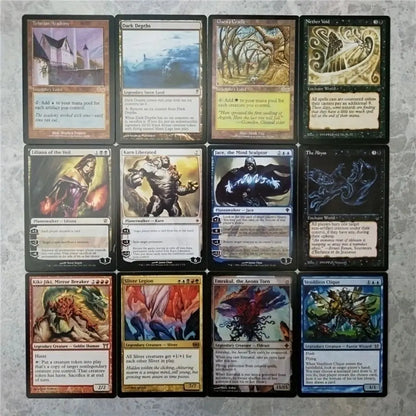 108 Pcs Black Core Cards P9 Dual Land Fetch Land Shock Lands  Proxy Cards