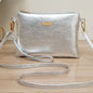 A Stylish And Minimalist Golden Sequined Crossbody Bag, Perfect As a High-End Solid Color Makeup Pouch
