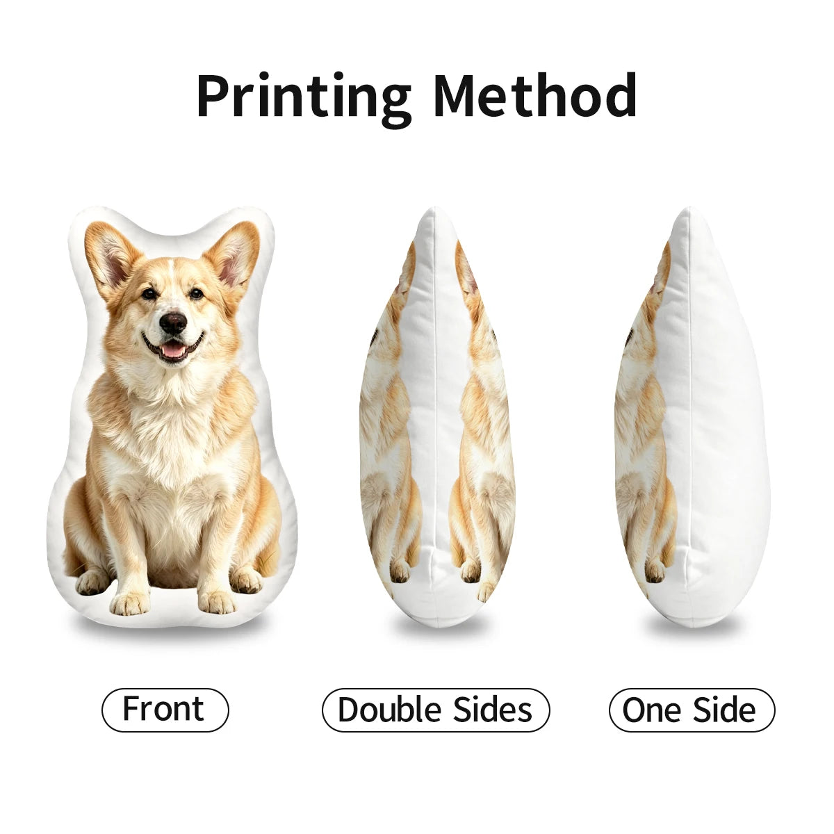 1pc Custom Funny Unique Shaped Photo Pillow Cushion, Custom Pet Shape Stuffed Throw Pillow, Ideal Gift for Family & Friends