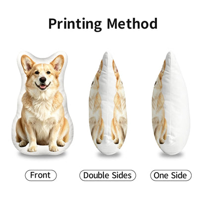 1pc Custom Funny Unique Shaped Photo Pillow Cushion, Custom Pet Shape Stuffed Throw Pillow, Ideal Gift for Family & Friends