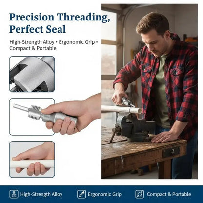Pipe Threading Tool Kit, PVC & Metal Use, Electric Drill Compatible