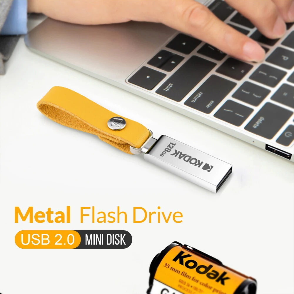 KODAK USB 2.0 Pen Drive 32GB 64GB 128GB K122 Metal USB Flash Drive Memory Pendrive