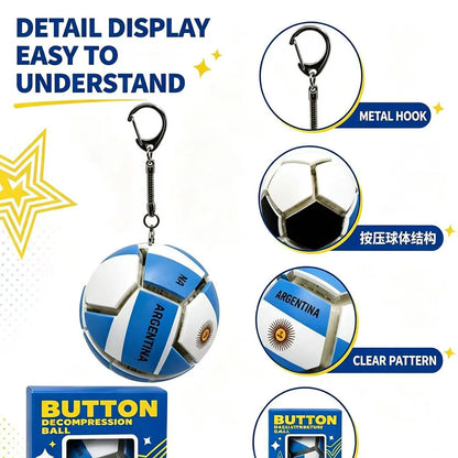 2026 New Football Pressable Keychain Bag Pendant Toy for Relieving Stress and Anxiety Finger-pressing Puzzle and Entertainment B