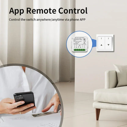 TNCE TUYA WIFI/Zigbee Switch Light Curtain Dimmer Smart DIY MINI Module, 2-way Control Breaker, Voice with Alexa Google Home