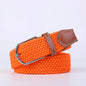 Unisex Elastic Fabric Woven Casual Women Belt Pin Buckle Expandable Braided Stretch Canvas Stylish Leisure Belts for Men