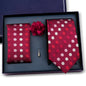 Elegant Ties For Men Classic Paisly Neck Tie Pocket Square Brooch Set With Gift Box Mens Business Wedding Suit Accessories