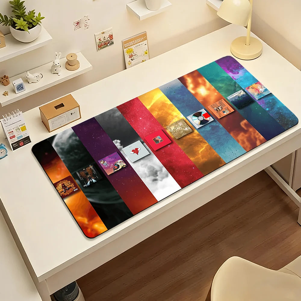 Singer K-Kanye W-West Mouse Pad Non-slip Desk Mat PC Laptop Accessories Rubber Office Keyboard Large Gamers Decoracion