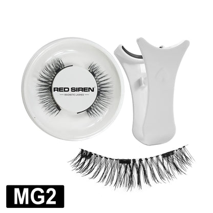 5 Magnets Glue Free Magnetic Lashes 3D Fluffy Faux Mink False Eyelashes With Mirror Case & Applicator