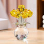Creative Crystal Rose Sculpture Reflect Colorful Rose Bouquet Ornaments Small Handmade Crystal Rose Bundle Mother's Day