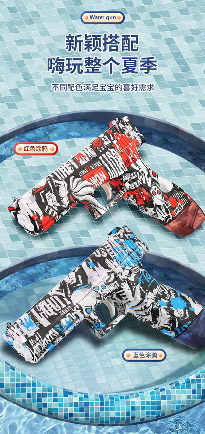 New Summer Water guns Electric Pistol Shooting Toy Full Automatic Outdoor Beach Gun Summer Water Toy For Kids Boys Girls Adults