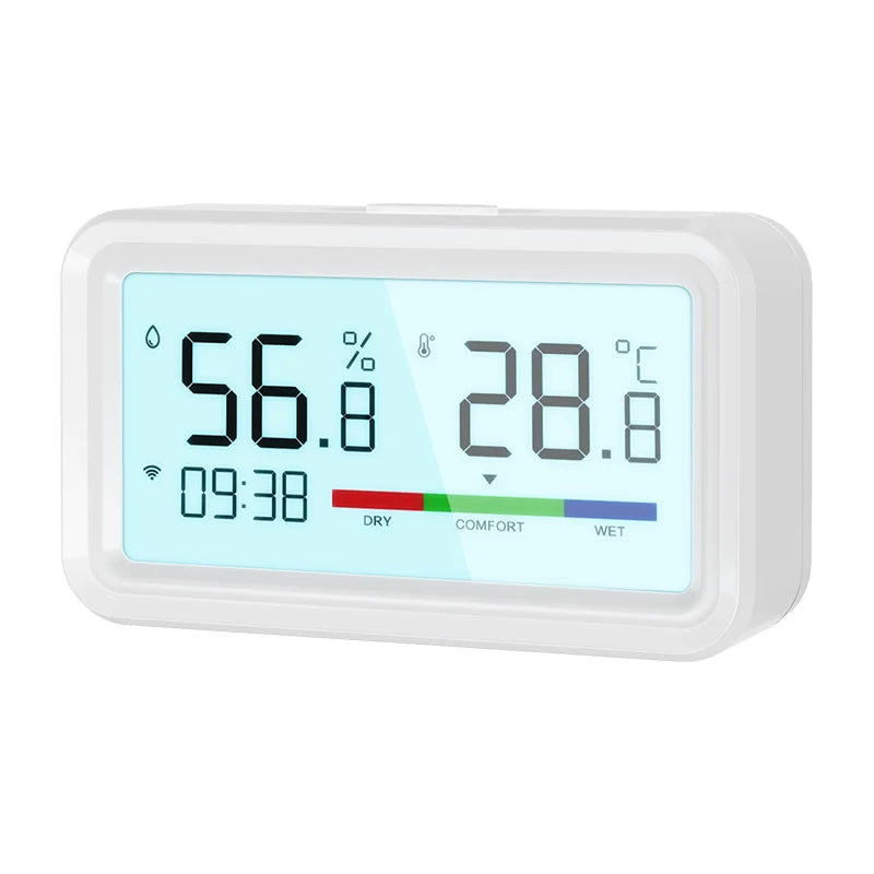 Zigbee Weather Station Digital Thermometer Room Tuya Smart Hygrometer Electronic Table Clock Temperature And Humidity Sensor