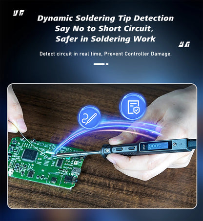 Original TS101 Electric Soldering Iron Adjustable Temperature USB Portable Digital Welding Station 65W Mini TS100 Upgraded