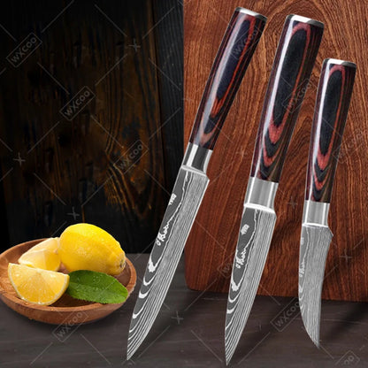 WXCOO Boning Knife Professional Kitchen Knives Stainless Steel Knife Paring Cooking Knives Fruit Peeling Meat Cleaver Knife