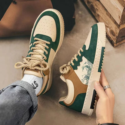 Fashionable Multifunctional Anti Slip and Wear-Resistant Casual Skateboarding Shoes Designed Specifically for Men, Men's Lightwe