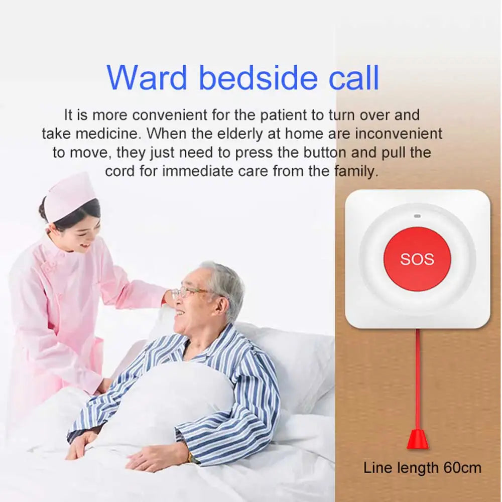 Smart Tuya WiFi/Zigbee Emergency SOS Button Wireless Call Button for Elderly and Patients Safety Alert System for Quick Help