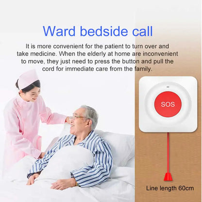 Smart Tuya WiFi/Zigbee Emergency SOS Button Wireless Call Button for Elderly and Patients Safety Alert System for Quick Help