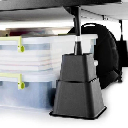 Adjustable Bed Riser Heavy Duty Bed Lifter Furniture Height Enhancer Storage Solution for Full Size Bed Frame