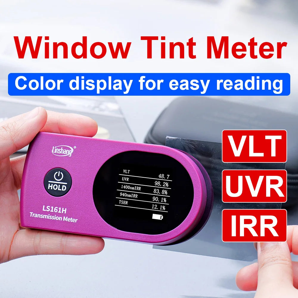 New Arrival Window Tint Meter TSER VLT UV IR Transmission Tint Meter LS161 LS161A LS161H Solar Film Tester for Cars