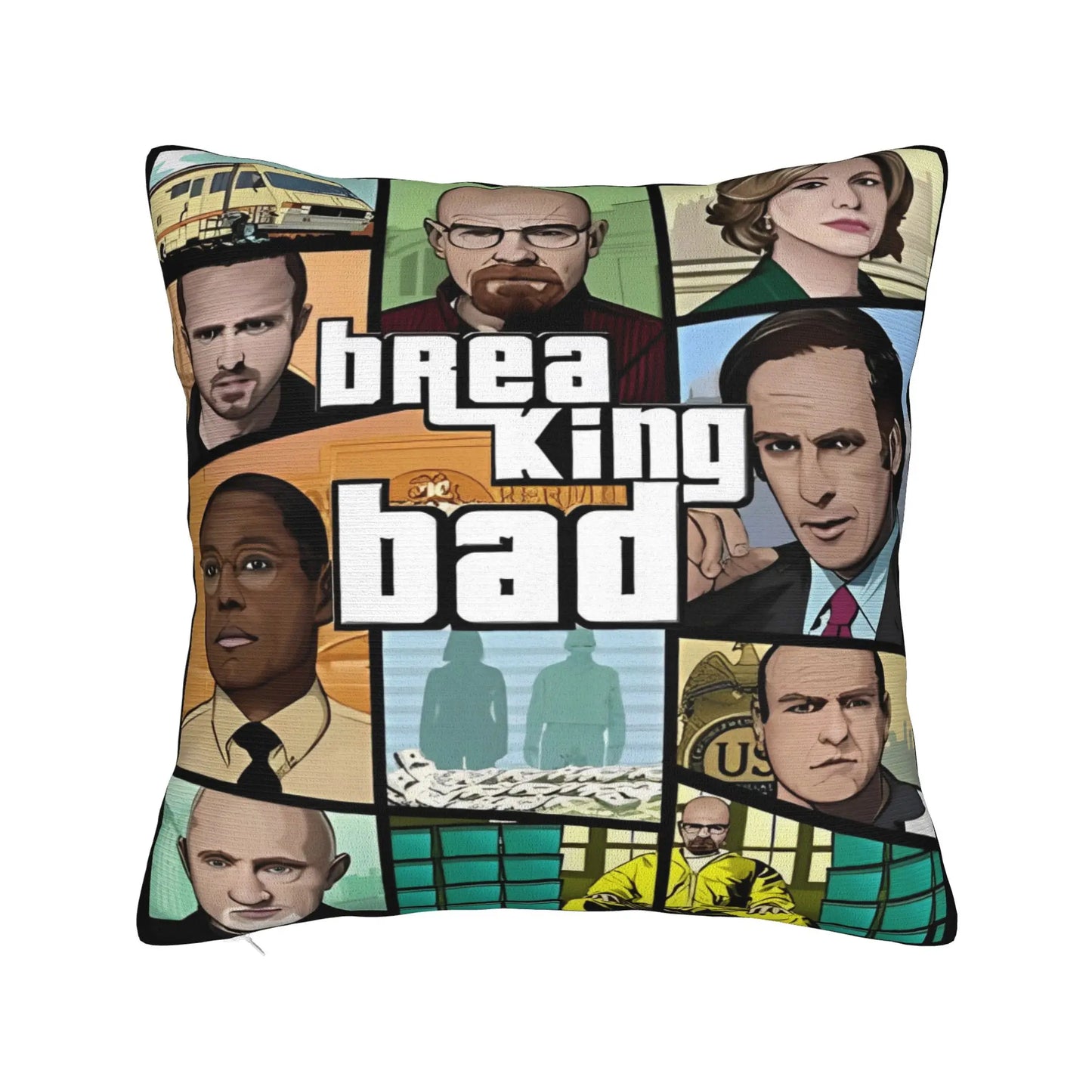 Saul Goodman Actor Square Pillow Case Breaking Bad Cushion Covers Customized Zippered Decorative Pillowcase for Sofa 40*40cm