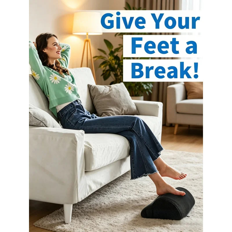 All-Day Comfort Memory Foam Leg Elevation Foot Pillow, Non-Slip Under Desk Foot Rest Stool, Reduce Swelling Foot Support for Hom
