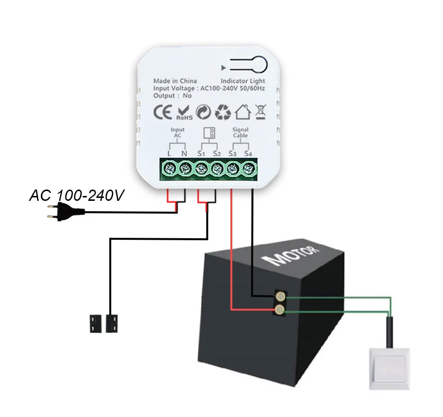 Smart Life ZigBee Motorized Swing Gate Sliding Gate Controller Dry Contact 110V 240V Voice Control Work with Tuya Google Home