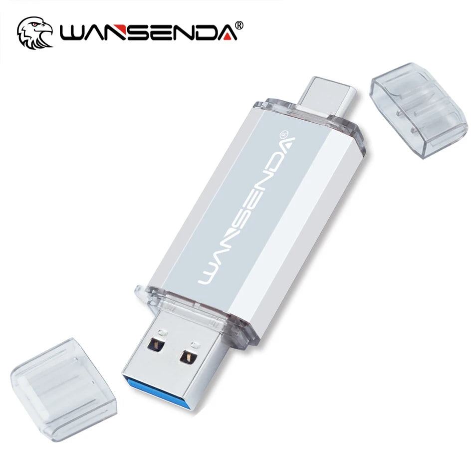 Hotsale WANSENDA USB Flash Drive Type C Pen Drive 512GB 256GB 128GB 64GB 32GB 16GB USB Stick 3.0 Pendrive for Type-C Device/PC