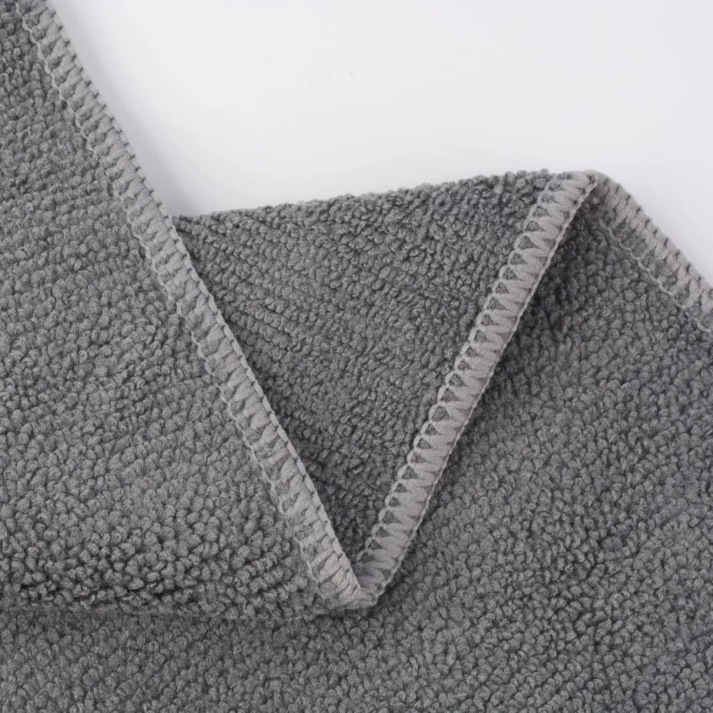 5/10pcs Kitchen Towel, Ultra-fine Fiber Light Gray Cleaning Cloth Set, Absorbent, Soft And Stain-removing Cloth