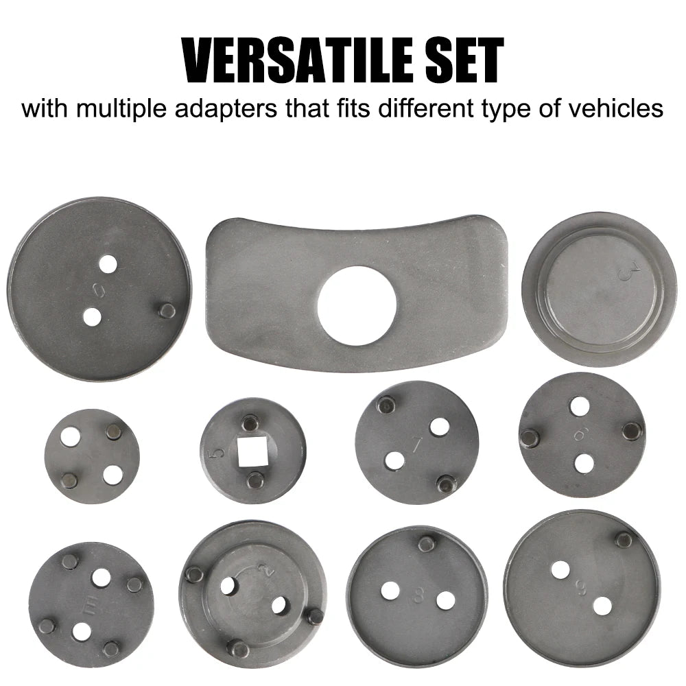 1/12/13PCS Car Disc Brake Pump Caliper Removal 10 Piston Adapter Compressor Set Rewind Back Brake Repair Tools Auto Accessories
