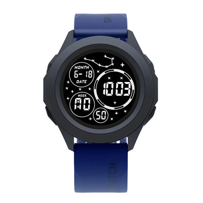YIKAZE Men Sport LED Watches Top Brand Men Digital Clock Multi-Functional Rubber Man Fitnes Athlete Timekeeping Electronic Watch