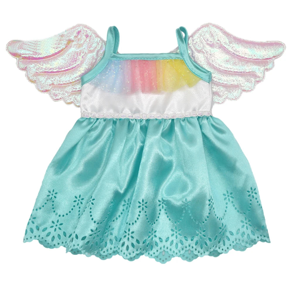 Fits 17-18inch American Doll and New Born Doll Clothes Fashion Dresses, Hooded Jumpsuit, Cardigan Strap Skirts Toys Gifts