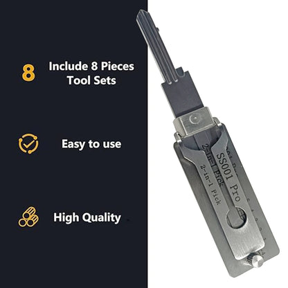 Stainless Steel Key Decoder O-ring Pickup Kit Hook Tool Pickup Hand Tool Maintenance Repair Kit