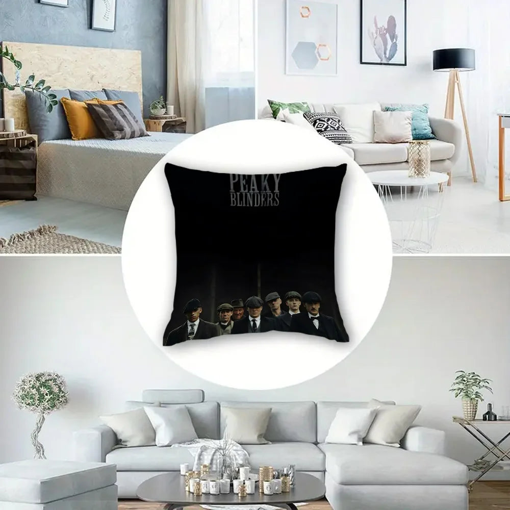 TV Series Pillow Covers Cartoon Sofa Decorative Home Double-sided Printing Short Plush Cute Cushion P-Peaky B-Blinders Cover