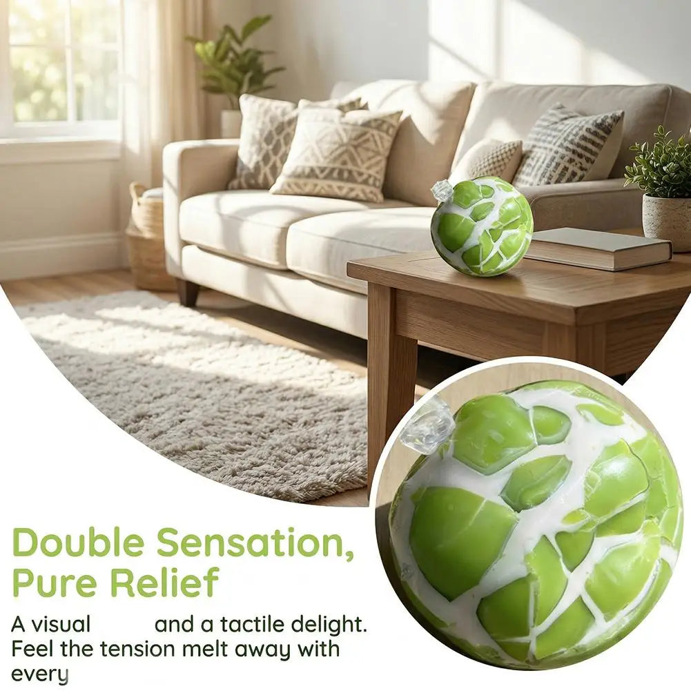 1pc High-end Matcha Mint Chocolate Handmade Ball Anti Stress Sensory Fidget Toy Cracking Wax Ball Soft Decompression Toys Gift