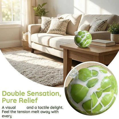 1pc High-end Matcha Mint Chocolate Handmade Ball Anti Stress Sensory Fidget Toy Cracking Wax Ball Soft Decompression Toys Gift