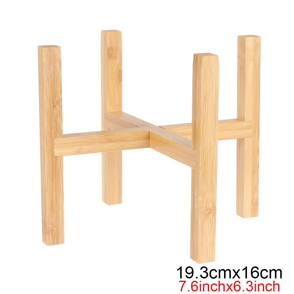 Floor-Standing Bonsai Display Stand Wood Flowerpot Holder Flower Pot Base Indoor Outdoor Home Decoration Tray Garden Supplies