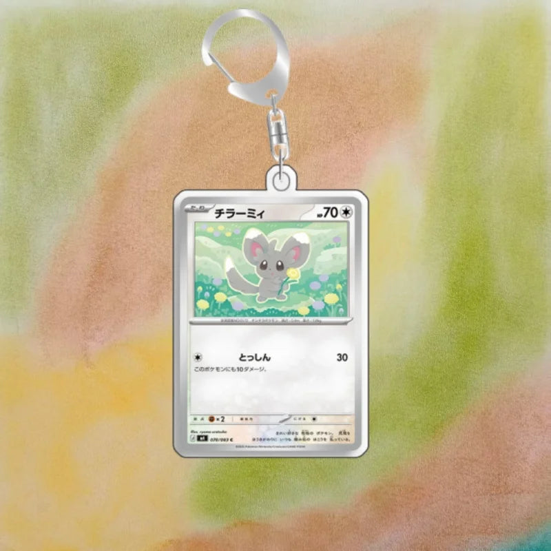 Keychain For Pokemon Duskull Cynthia Popplio Acrylic Homemade Cartoon Anime Backpack Pendant Decoration Collection Fans Gift 5cm